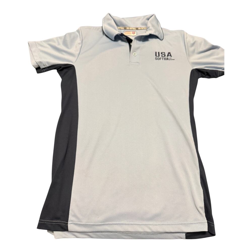 USA Softball Official Licensed Polo Shirt Men's Medium Adams